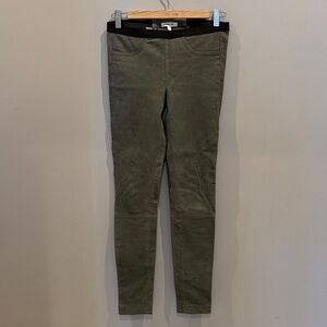 Helmut Lang Leather Olive/Grey Leggings